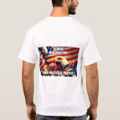 George Washington: "Vermijd politieke partijen" T-shirt (Achterkant)