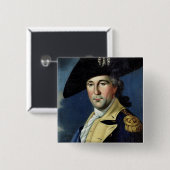 George Washington Vierkante Button 5,1 Cm (Voorkant /achterkant)