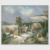 George Washington Vintage Kerst inpakpapier (Vlak)