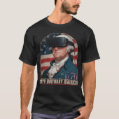 George Washington VR  Gefeliciteerd Amerika met je T-shirt (Voorkant)