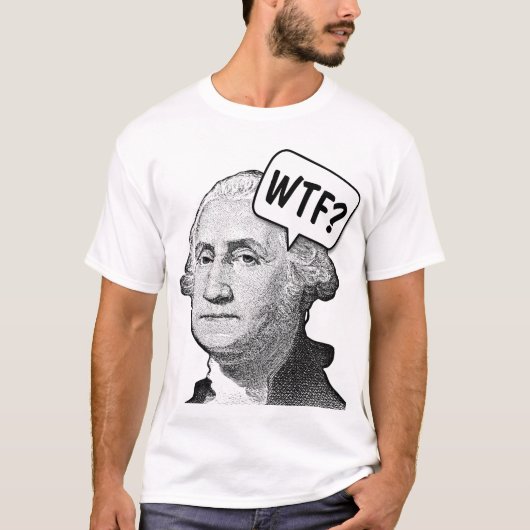 GEORGE WASHINGTON WTF PATRIOT T-shirts (Voorkant)