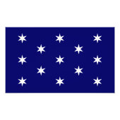 George Washington's commandant in de vlag Foto Afdruk (Voorkant)