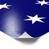 George Washington's commandant in de vlag Foto Afdruk (Hoek)