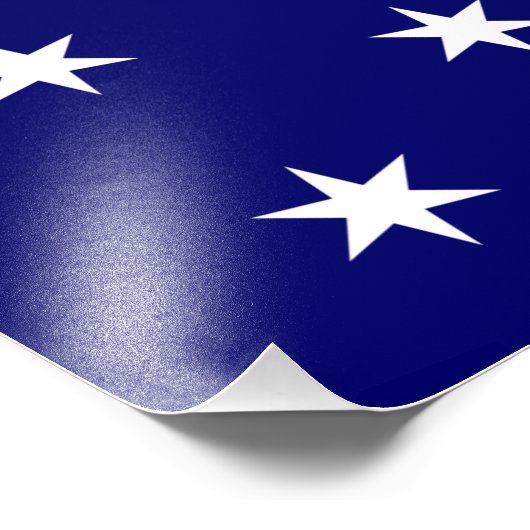 George Washington's commandant in de vlag Foto Afdruk (Hoek)