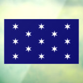 George Washington's commandant in de vlag Raamsticker (Vel 3)