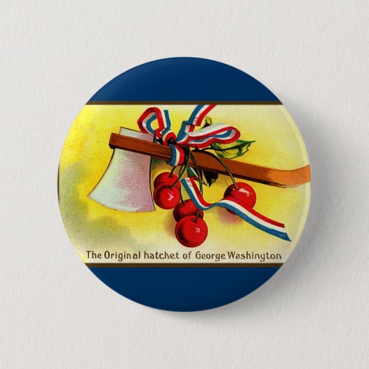 George Washington's hatchet-kers Ronde Button 5,7 Cm (Voorkant)