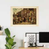 George Washington's Inauguratie in Philadelphia Poster (Thuiskantoor)