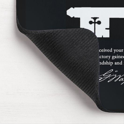 George Washington's Liberty Key Mousepad Muismat (Hoek)