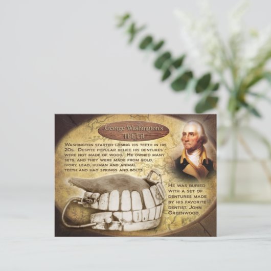 George Washington's Teeth (Dentures) Briefkaart (Staand voorkant)