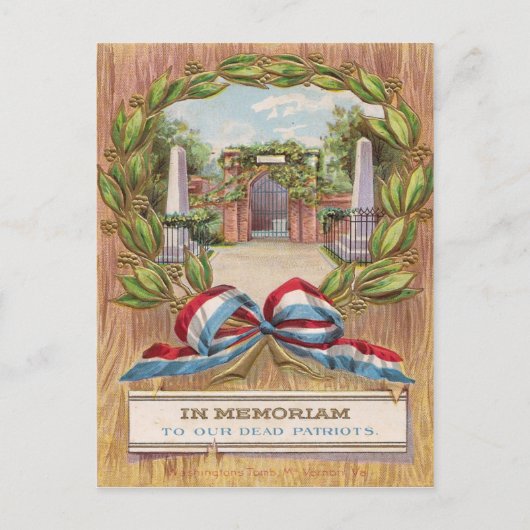 George Washington's Tomb Mount Vernon, Verenigde S Briefkaart (Voorkant)