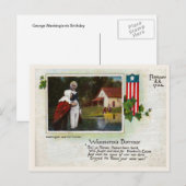 George Washington's verjaardag Briefkaart (Voorkant / Achterkant)