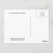 George Washington's verjaardag Briefkaart (Achterkant)