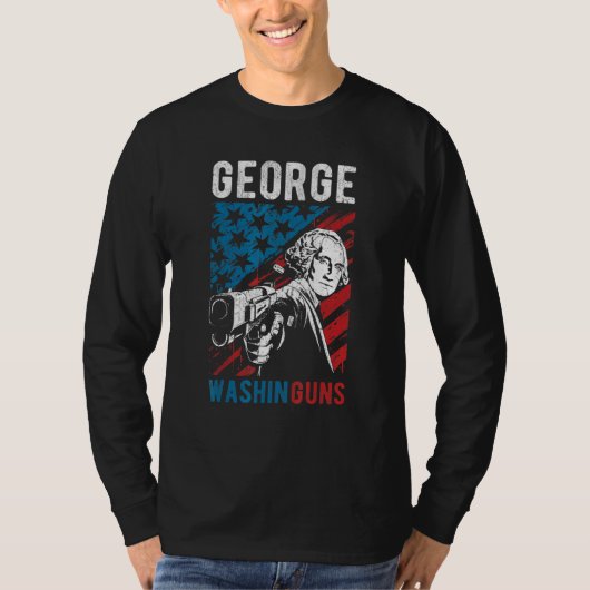 George Washinguns 2e amendement Pro Pistool 4e jun T-shirt (Voorkant)