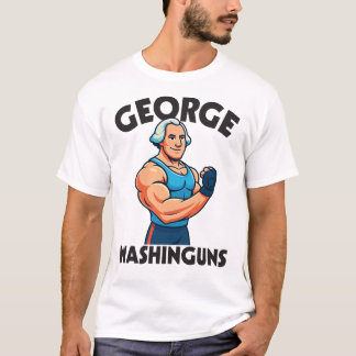 George Washinguns Cartoon Gym Flex Tee T-shirt