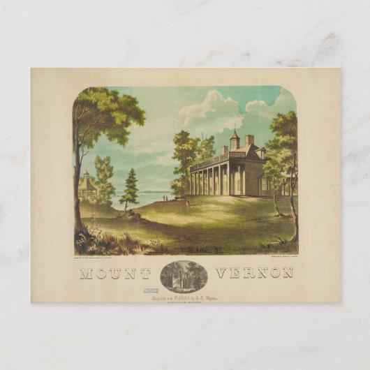 George Washinton's Home Mount Vernon door F. Colli Briefkaart (Voorkant)