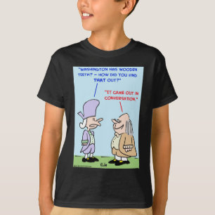 george wasington houten tanden t-shirt