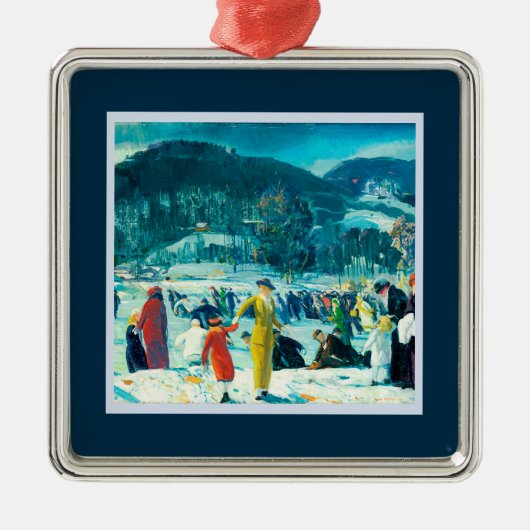 George Wesley Bellows - Love of Winter - Kerstmis Metalen Ornament (Voorkant)