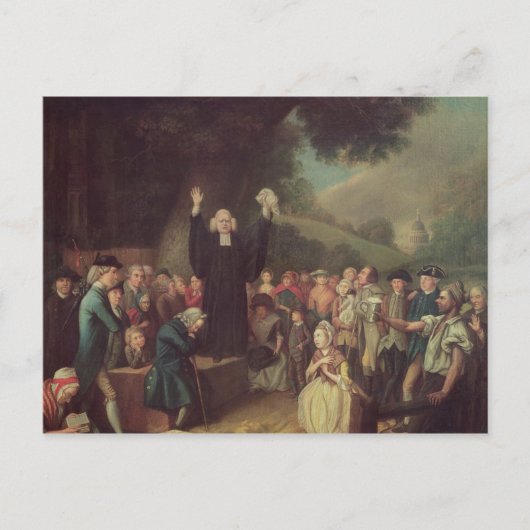 George Whitefield preken Briefkaart (Voorkant)