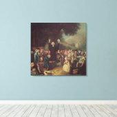 George Whitefield preken Canvas Afdruk (Insitu (Houten vloer))