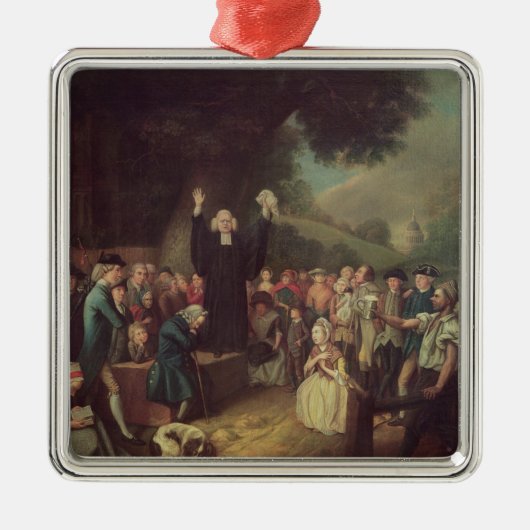 George Whitefield preken Metalen Ornament (Voorkant)