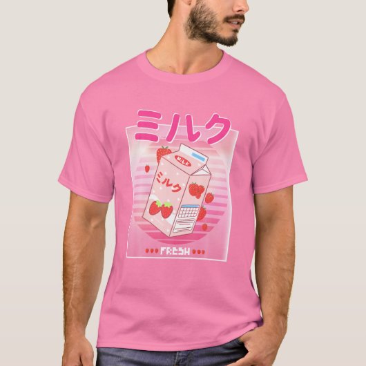 Georgenotfound Merch Japans aardbeienmelk T-shirt (Voorkant)