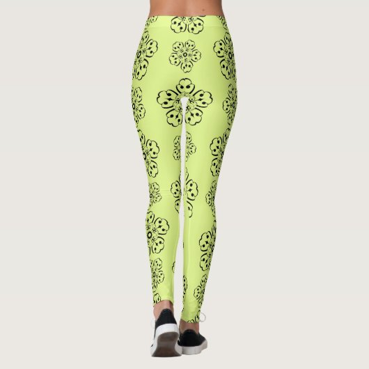 Georgeous Mindaro Yellow Mandela Pattern Leggings (Achterkant)