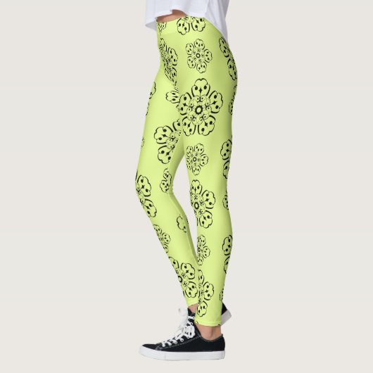 Georgeous Mindaro Yellow Mandela Pattern Leggings (Links)