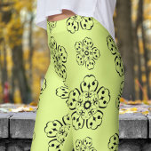 Georgeous Mindaro Yellow Mandela Pattern Leggings