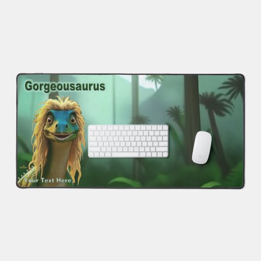 Georgeousaurus Blond Dinosaur Bureaumat (Keyboard & Muis)