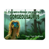 Georgeousaurus Blond Dinosaur Magneet (Horizontaal)