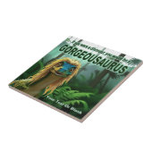 Georgeousaurus Blond Dinosaur Tegeltje (Zijkant)