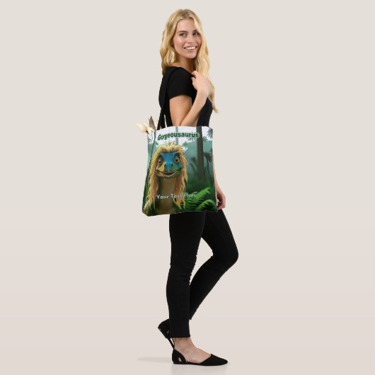 Georgeousaurus Blond Dinosaur Tote Bag (Op model)