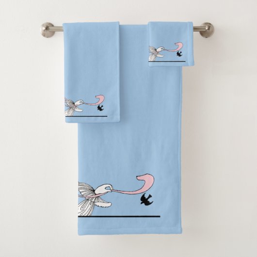 Georges Barbier 1920 Mode Lady en Bird Bad Handdoek (Insitu)