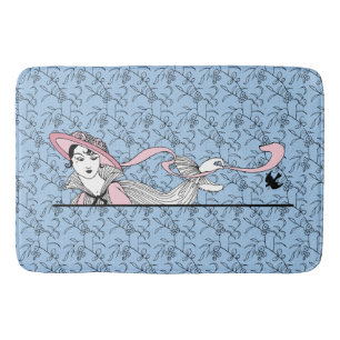 Georges Barbier 1920 Mode Lady en Bird Badmat