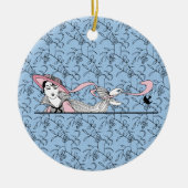 Georges Barbier 1920 Mode Lady en Bird Keramisch Ornament (Voorkant)