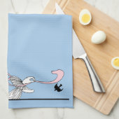 Georges Barbier 1920 Mode Lady en Bird Theedoek (Quarter Fold)