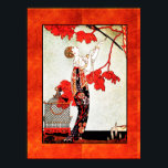 Georges Barbier Art Deco in Orange Poster<br><div class="desc">If you choose to download, Your local Walgreen store makes board posters of your download into different sizes and in various textures at a very good price. Sometimes with a discount. A tip from my US friend. For UK see "Digital Printing" online. This is a lovely vivid picture of a...</div>