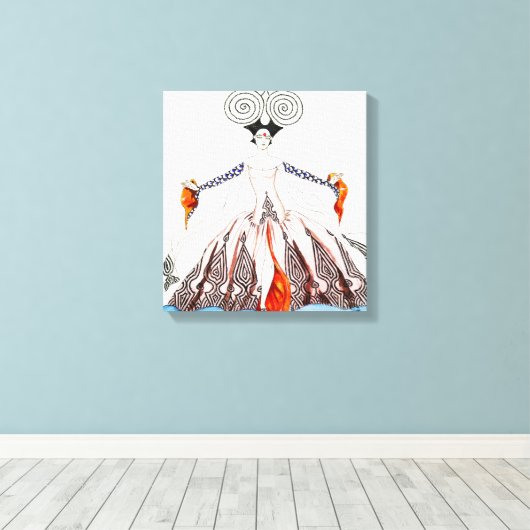 Georges Barbier Art Deco Mode Canvas Afdruk (Insitu (Houten vloer))