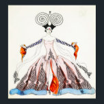 Georges Barbier Art Deco Mode Poster<br><div class="desc">Art Deco Mode poster. Art Deco-illustratie uit 1921. De Franse kunstenaar Georges Barbier was een van de beroemdste deco-illustratoren van de jaren 20. Hij bracht het grootste deel van zijn carrière door als illustrator van elegante dames en romantische stellen. Dit werk schildert een jonge vrouw af in een ingewikkelde jurk...</div>