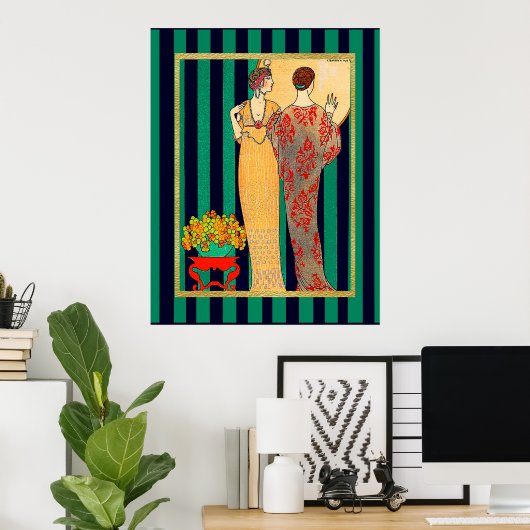 Georges Barbier Art Deco Poster (Thuiskantoor)