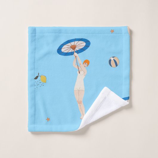 Georges Barbier Au Lido 1924 Mode Bad Handdoek (Wasdoekje)