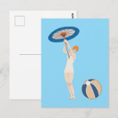 Georges Barbier Au Lido 1924 Mode Briefkaart (Voorkant / Achterkant)