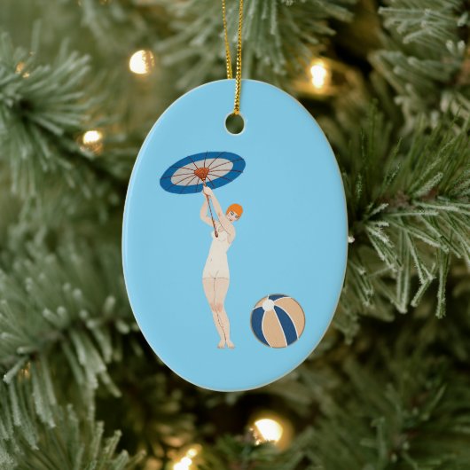 Georges Barbier Au Lido 1924 Mode Keramisch Ornament (Boom)