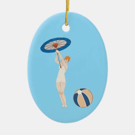 Georges Barbier Au Lido 1924 Mode Keramisch Ornament (Voorkant)