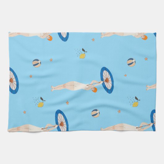 Georges Barbier Au Lido 1924 Mode Theedoek (Horizontaal)