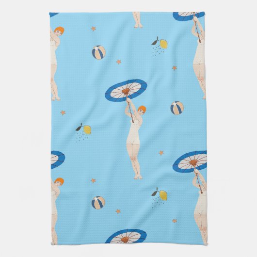 Georges Barbier Au Lido 1924 Mode Theedoek (Verticaal)