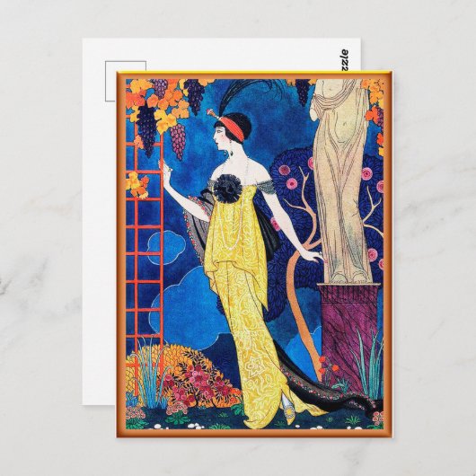 Georges Barbier - Hoesje Les Modes Magazine Briefkaart (Voorkant / Achterkant)