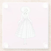 Georges Barbier, Mode uit de jaren twintig Glazen Onderzetter (Achterkant)