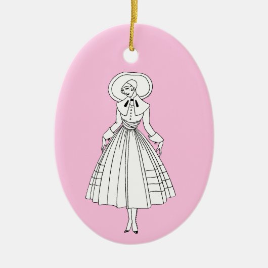 Georges Barbier, Mode uit de jaren twintig Keramisch Ornament (Voorkant)