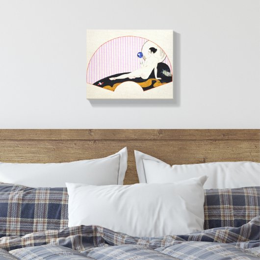 Georges Barbier - Odalisque met een kristallen bal Canvas Afdruk (Insitu (Slaapkamer))